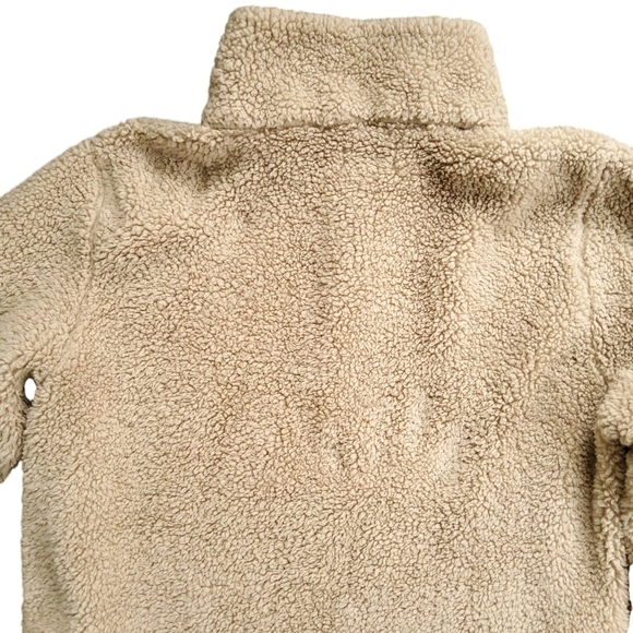 Calvin Klein Cozy Tan Teddy Quarter Zip Jacket - Picture 5 of 9